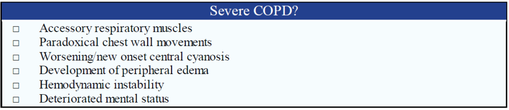 Signs of Severe COPD