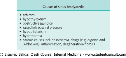 Causes of sinus bradycardia