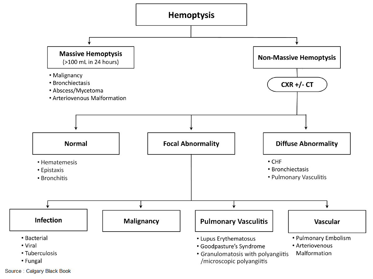 Hemoptysis - Causes and Differential Diagnosis