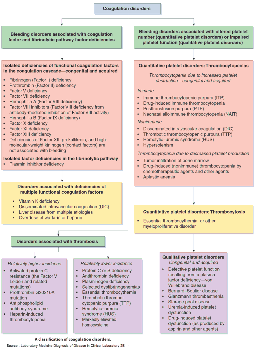A Classification of Coagulation and Bleeding Disorders