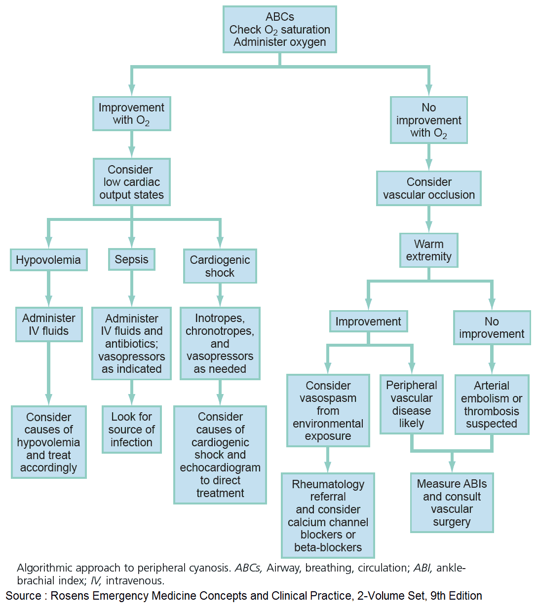 Algorithmic approach to peripheral cyanosis