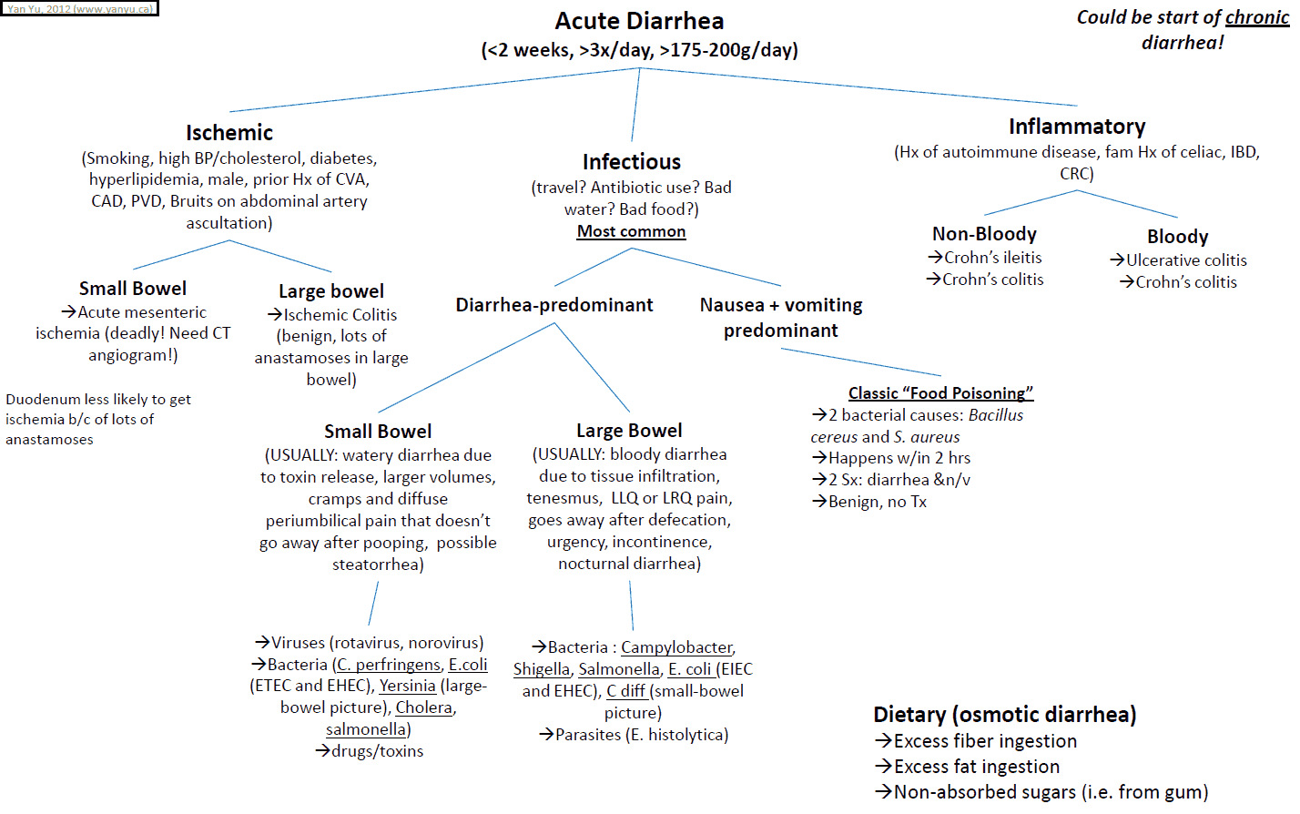 Acute Diarrhea - Differential Diagnosis