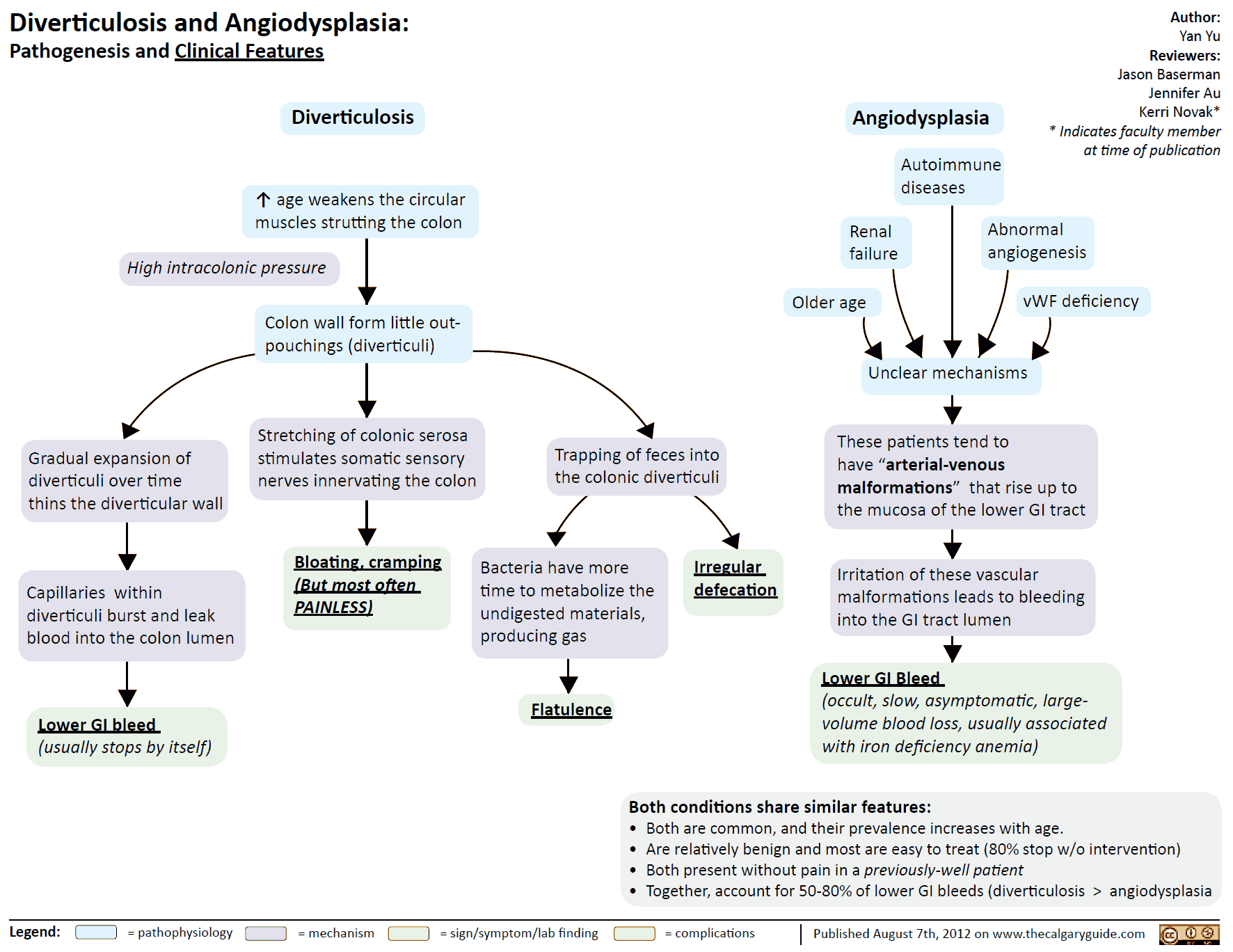 Diverticulosis and Angiodysplasia - Pathogenesis and Clinical Features