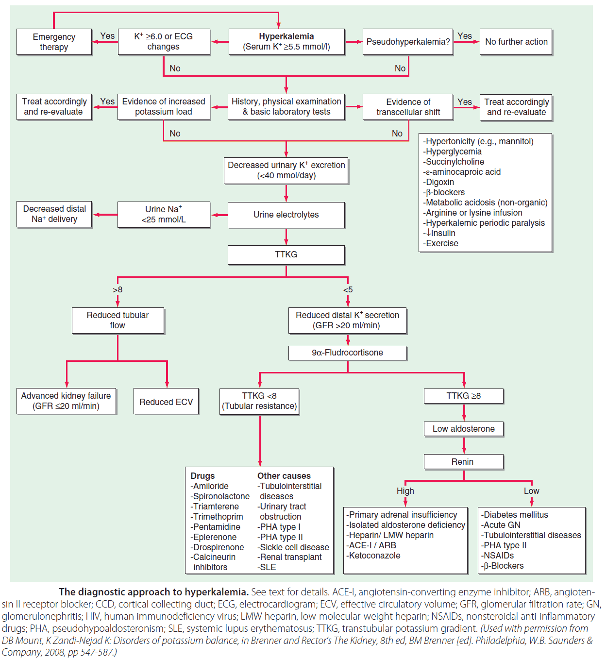 The diagnostic approach to hyperkalemia